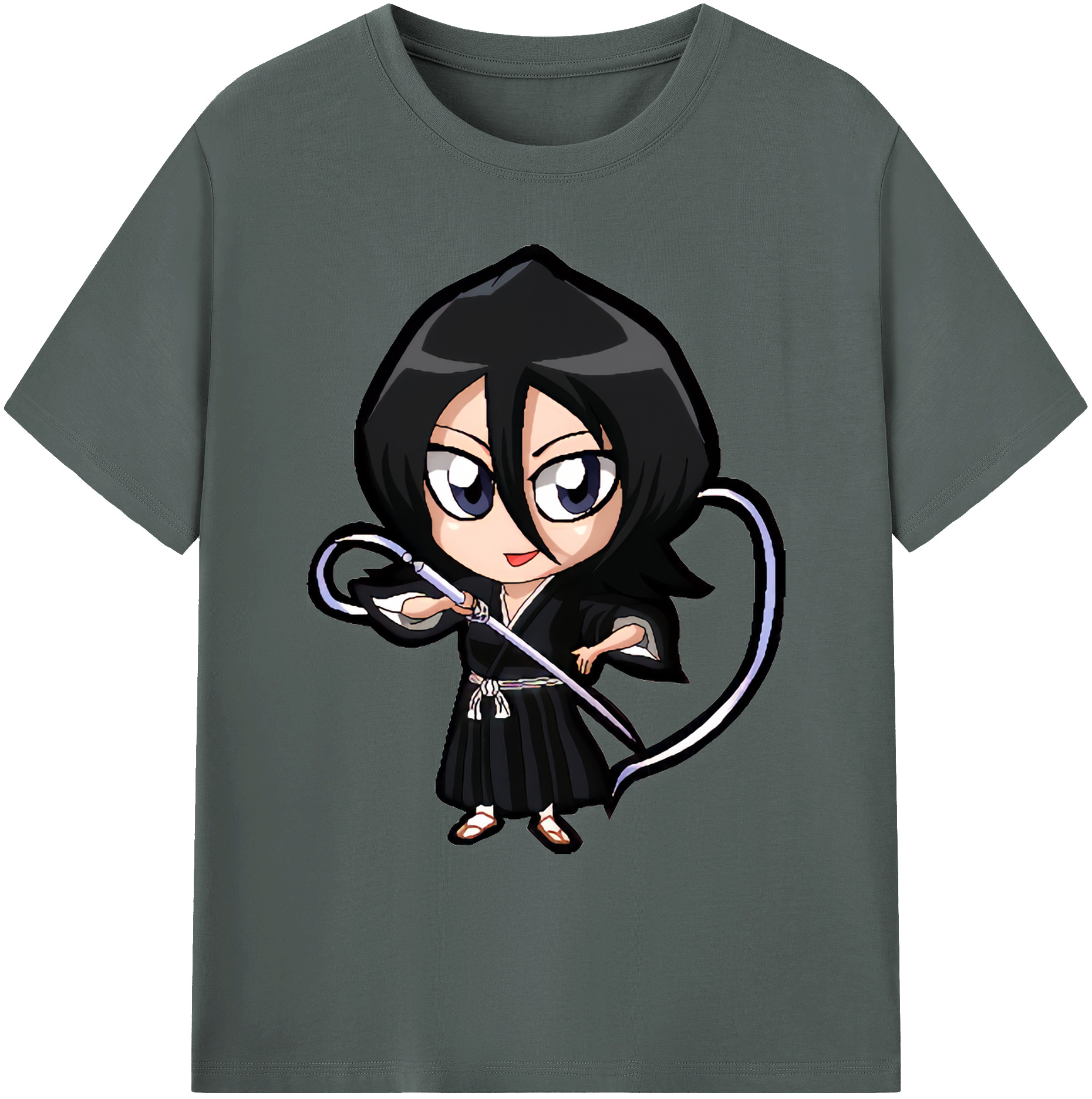 （画像用） ブリーチ 朽木ルキア BLEACH Kuchiki Rukia 綿100％ メンズ半袖Tシャツ｜肌触りやわらか＆通気性